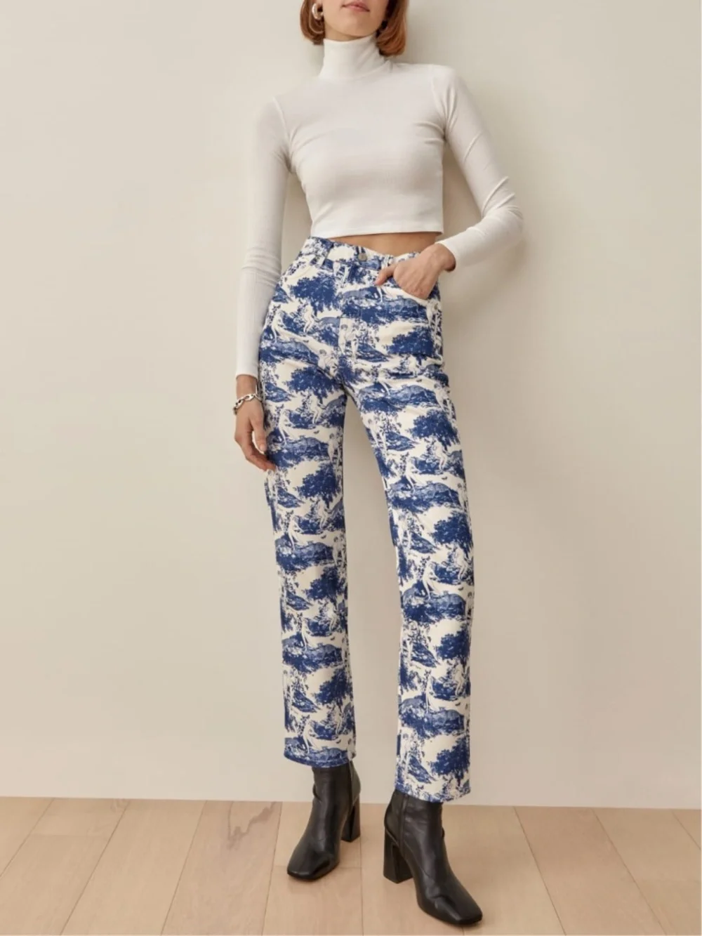 NEW Reformation Pastoral High Rise Straight Jeans 27 - Picture 5 of 16